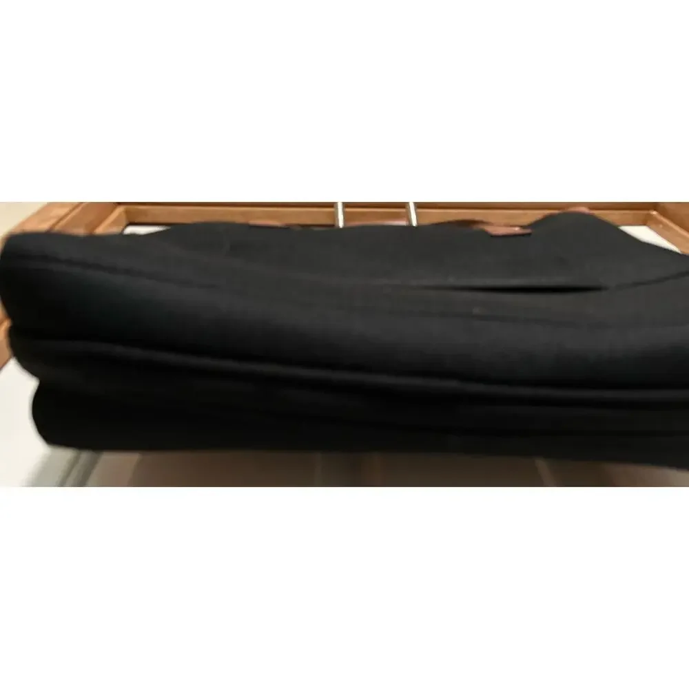 Pierre Cardin Black Brown‎ Computer Tote Two Big Mesh Pockets Holds 15